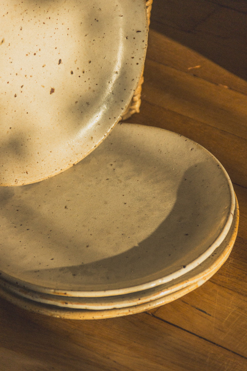 assiette-beige-mouchetee-gres-vintage-Collection-printemps-Eloge-Paris-Brocante-Boheme