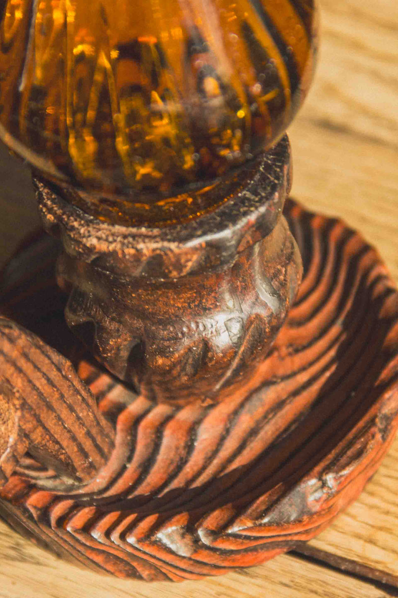 bougeoir-brutaliste-bois-verre-jaune-vintage-Collection-printemps-Eloge-Paris-Brocante-Boheme
